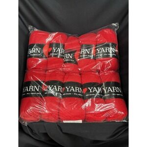 Lot of 10 We Love Yarn Classic Acrylic Yarn Color 23 Red